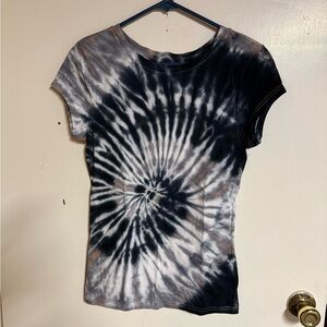 Tie-Dye Black and White Women's Top